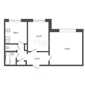 Продается 2-комн. квартира, 51,1 м²