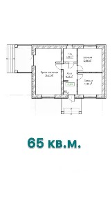 Продается 1-этажный дом, 65 м²