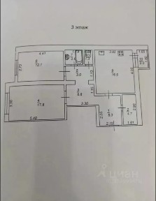 Продается 2-комн. квартира, 71,1 м²