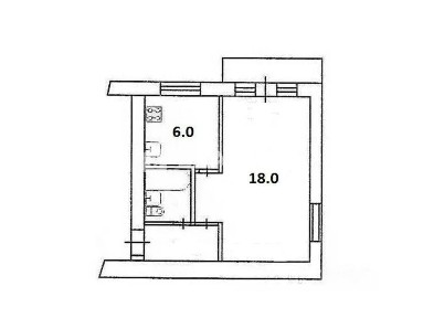 Продается 1-комн. квартира, 33,6 м²