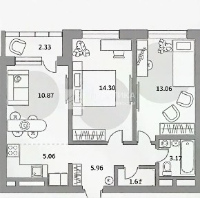 Продается 3-комн. квартира, 56 м²