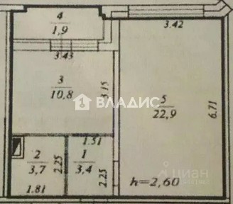 Продается 1-комн. квартира, 40,8 м²
