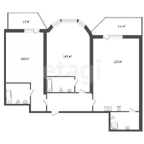Продается 2-комн. квартира, 62 м²