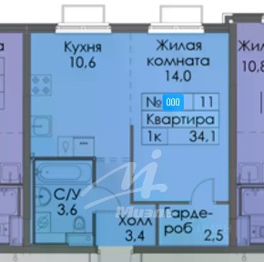 Продается 1-комн. квартира, 34 м²