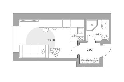 Продается студия, 21,41 м²