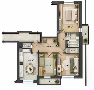 Продается 3-комн. квартира, 81 м²