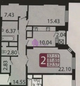 Продается 2-комн. квартира, 84 м²
