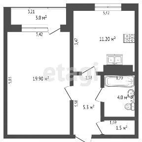 Продается 1-комн. квартира, 38 м²