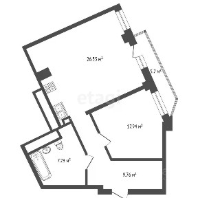 Продается 2-комн. квартира, 56,9 м²