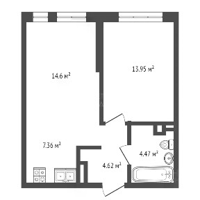 Продается 1-комн. квартира, 40 м²