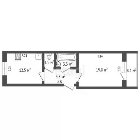 Продается 1-комн. квартира, 42,7 м²