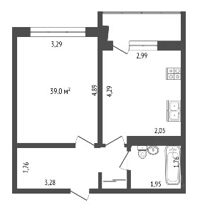 Продается 1-комн. квартира, 39 м²