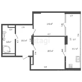 Продается 2-комн. квартира, 62,7 м²