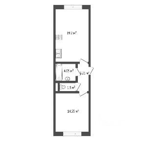 Продается 1-комн. квартира, 42,3 м²