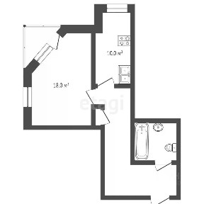 Продается 1-комн. квартира, 42,8 м²