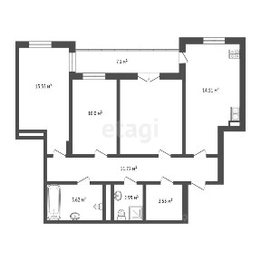 Продается 3-комн. квартира, 74,5 м²