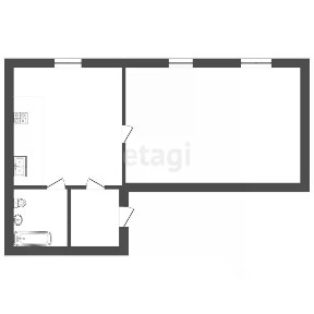 Продается 1-этажный дом, 34,4 м²
