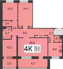 Продается 4-комн. квартира, 88,9 м²
