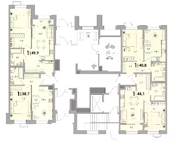 Продается 1-комн. квартира, 44,1 м²