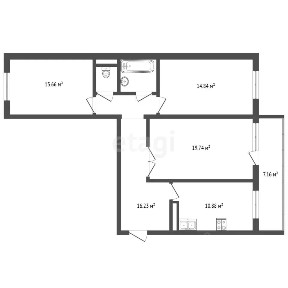 Продается 3-комн. квартира, 84,04 м²