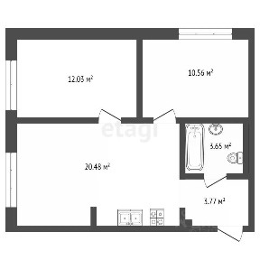 Продается 2-комн. квартира, 51 м²