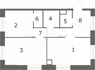Продаются 3-комн. апартаменты, 60,4 м²