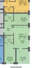 Продается 3-комн. квартира, 81,1 м²