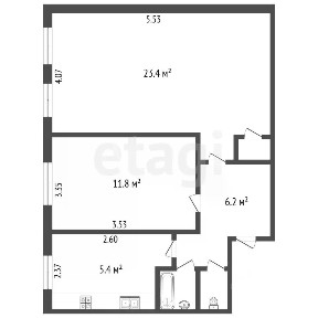 Продается 2-комн. квартира, 50,5 м²