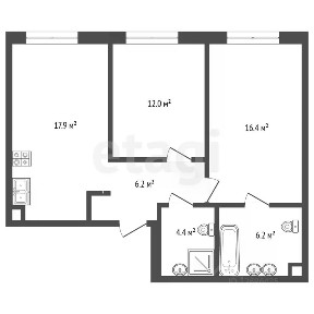 Продается 3-комн. квартира, 62,8 м²