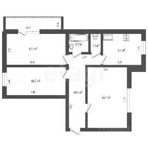Продается 3-комн. квартира, 63,2 м²