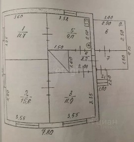 Продается 1-этажный дом, 54,7 м²