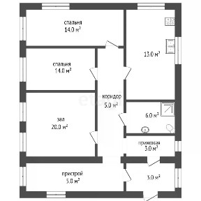 Продается 1-этажный дом, 83 м²