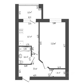 Продается 1-комн. квартира, 38,2 м²