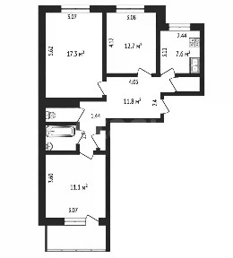 Продается 3-комн. квартира, 66,2 м²