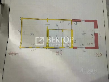 Продается 1-этажный дом, 59,8 м²