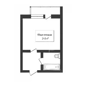 Продается студия, 24 м²