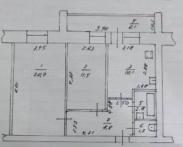 Продается 2-комн. квартира, 56 м²
