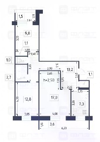 Продается 3-комн. квартира, 65,3 м²