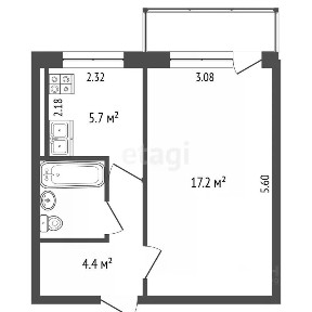 Продается 1-комн. квартира, 30,1 м²