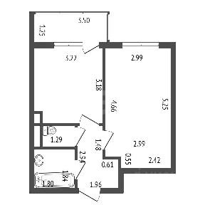 Продается 1-комн. квартира, 34,7 м²
