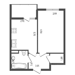 Продается 1-комн. квартира, 32,9 м²