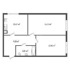 Продается 2-комн. квартира, 52,8 м²