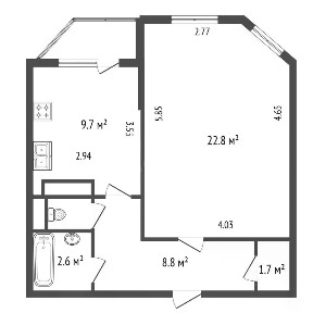 Продается 1-комн. квартира, 48 м²