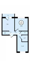Продается 2-комн. квартира, 56,6 м²