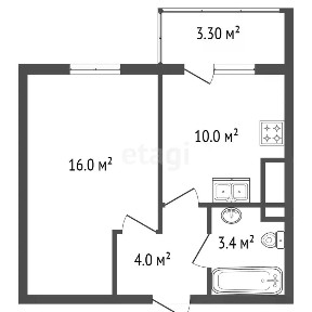 Продается 1-комн. квартира, 33,5 м²