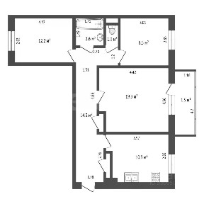 Продается 3-комн. квартира, 68,8 м²