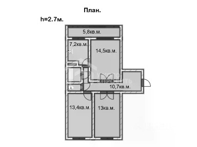 Продается 3-комн. квартира, 62,4 м²