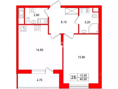 Продается 1-комн. квартира, 40,8 м²