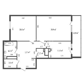 Продается 2-комн. квартира, 88 м²