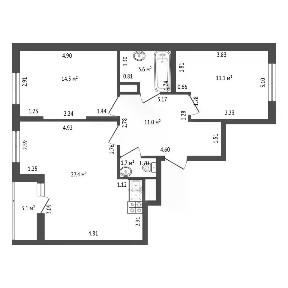 Продается 2-комн. квартира, 69,25 м²